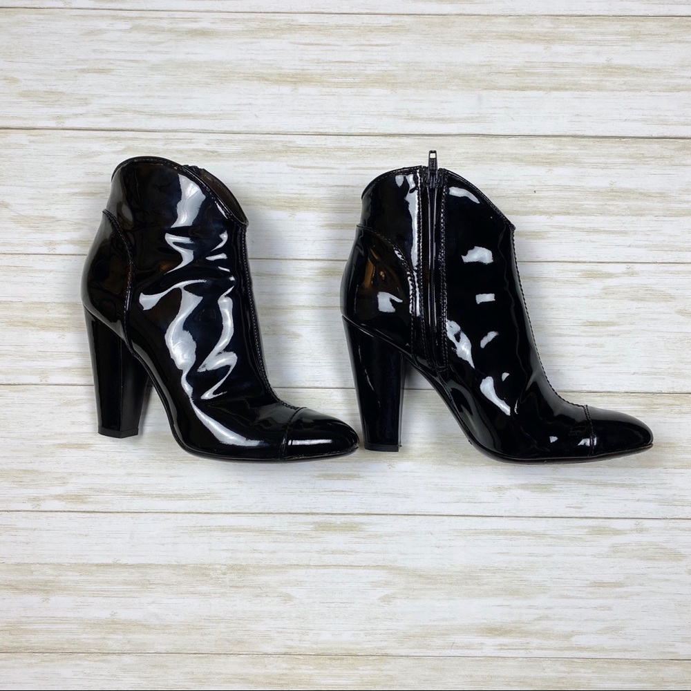 BURBERRY black patent leather ankle boots - Picture 9 of 14